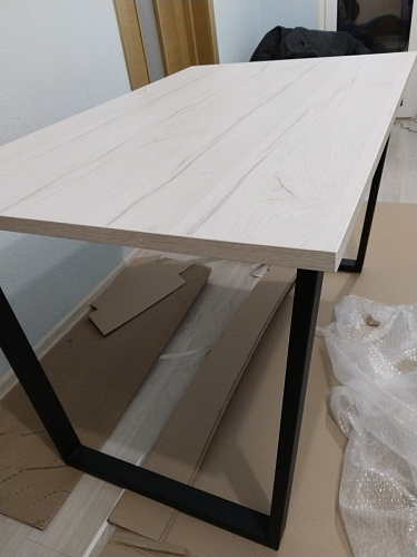 Деревянный стол Лота Лофт 140х80 черный матовый / бетон светлый фото покупателя 441