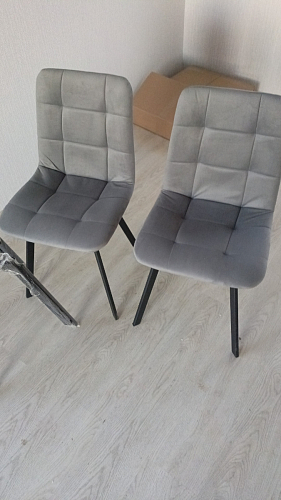 Комплект стульев Чилли 4 шт темно-серый / черный фото покупателя 527