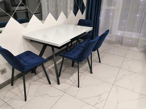 Стул на металлокаркасе Челси бежевый / черный фото покупателя 152