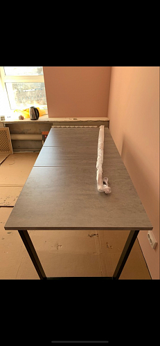 Стол Лота Лофт 140 25 мм черный матовый / бетон фото покупателя 631