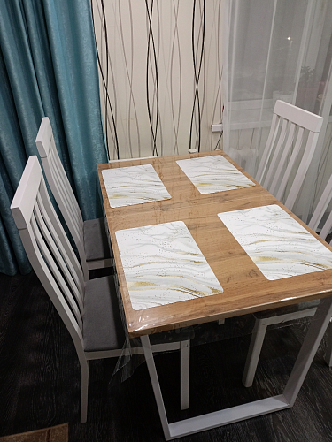 Стол Лота Лофт 140 25 мм черный матовый / бетон фото покупателя 451