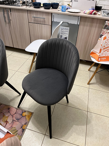 Стул на металлокаркасе Gabi 1 light blue / black / gold фото покупателя 562