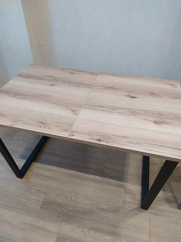 Деревянный стол Лота Лофт 140х80 черный матовый / бетон светлый фото покупателя 477