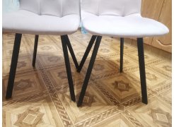 Стул на металлокаркасе Чилли синяя ткань / белый фото покупателя 637