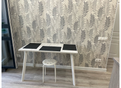 Стол Тринити Лофт 120 32 мм бетон / черный матовый фото покупателя 222