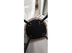 Стул на металлокаркасе Gabi 1 бежевый / черный с серебряными наконечниками фото покупателя 222