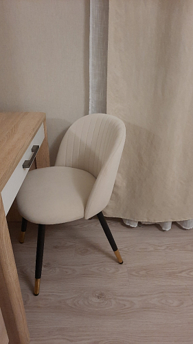 Стул на металлокаркасе Gabi latte / gold / black фото покупателя 31