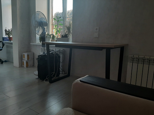 Деревянный стол Лота Лофт 120х75 белый матовый / дуб крафт золотой фото покупателя 259