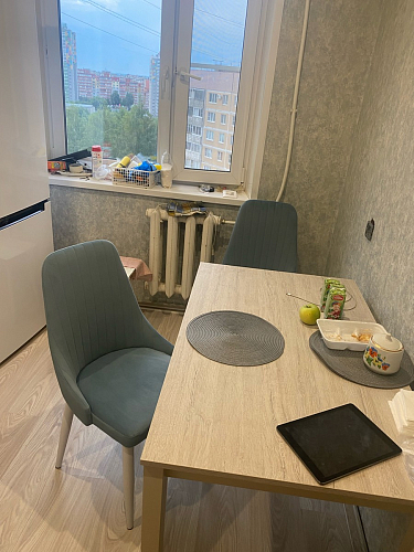 Стул на металлокаркасе Kora green / black фото покупателя 37