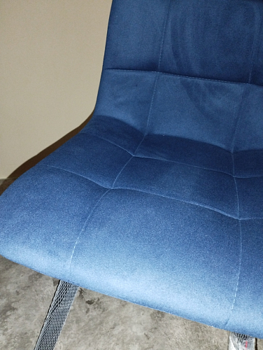 Стул на металлокаркасе Чилли синяя ткань / белый фото покупателя 46