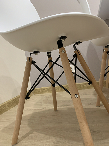 Пластиковый стул Eames PC-015 серо-голубой / дерево фото покупателя 489