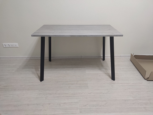 Стол Тринити Лофт 120 25 мм бетон / черный матовый фото покупателя 9