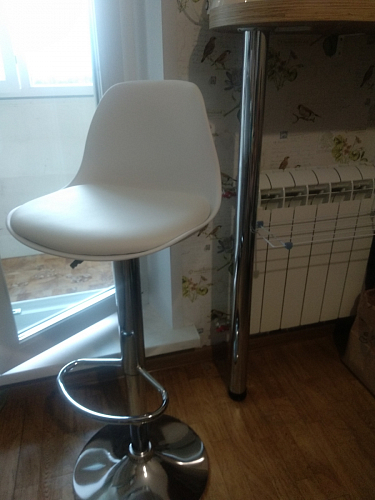 Барный стул Soft white / chrome фото покупателя 8