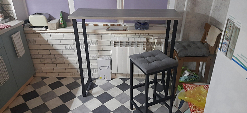 Барная стойка Дилан Лофт 120х60х110 бетон фото покупателя 154