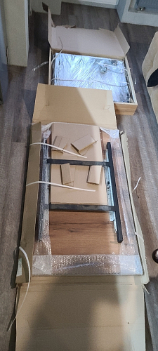 Деревянный стол Лота Лофт 140х80 черный матовый / бетон светлый фото покупателя 351