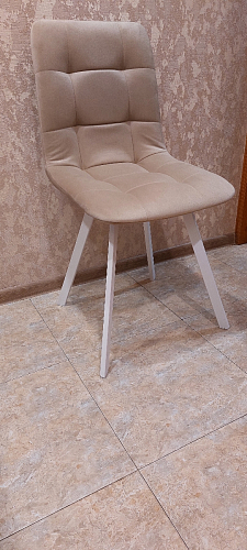 Стул на металлокаркасе Чилли синяя ткань / белый фото покупателя 1360