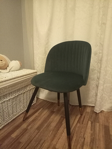 Стул на металлокаркасе Gabi beige / black / gold фото покупателя 942