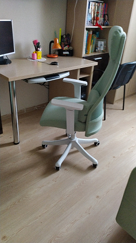 Компьютерное кресло Salta light green / white фото покупателя 21