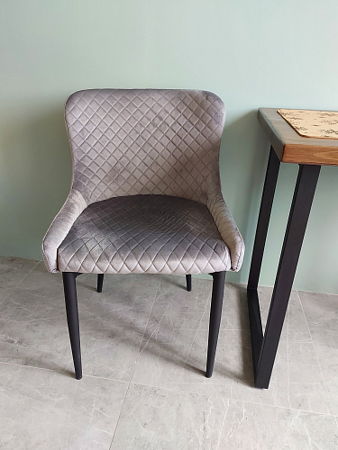 Стул на металлокаркасе Teo light gray / black фото покупателя 2