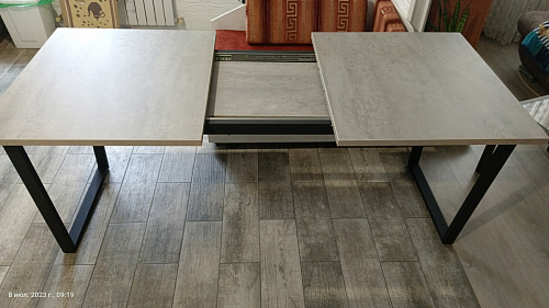 Деревянный стол Лота Лофт 140х80 дуб крафт табачный / черный матовый фото покупателя 553