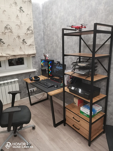 Деревянный стол Лота Лофт 140х80 черный матовый / бетон светлый фото покупателя 63