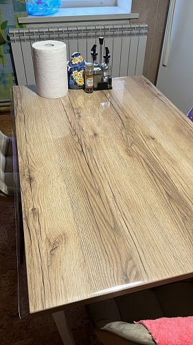 Стол Тринити Лофт 120 25 мм черный матовый / дуб делано темный фото покупателя 120