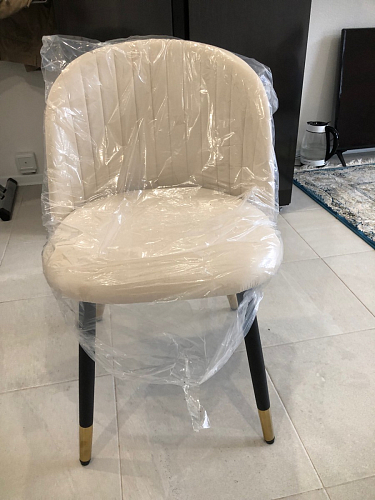 Стул на металлокаркасе Gabi dark beige / black / silver фото покупателя 370