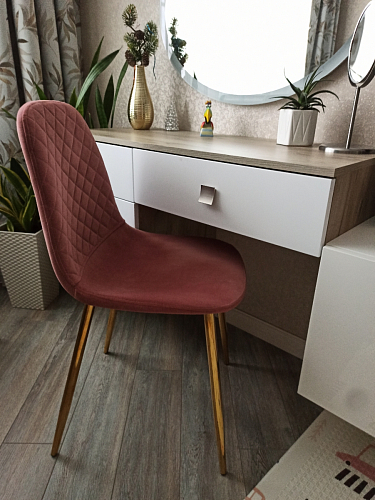 Стул на металлокаркасе Dabl wine red фото покупателя 187