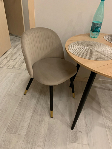 Стул на металлокаркасе Gabi latte / gold / black фото покупателя 670