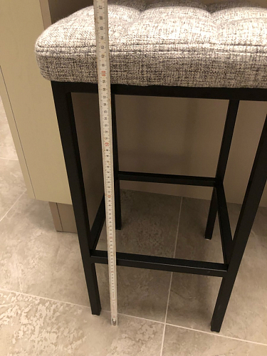 Барный стул Лофт микровелюр катания блэк / черный матовый фото покупателя 233