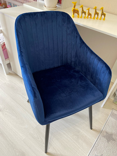 Стул на металлокаркасе Slam dark blue фото покупателя 2