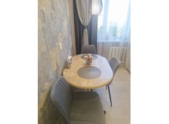 Стул на металлокаркасе Вейв светло-серый (hl 63) / 10К черный каркас фото покупателя 61