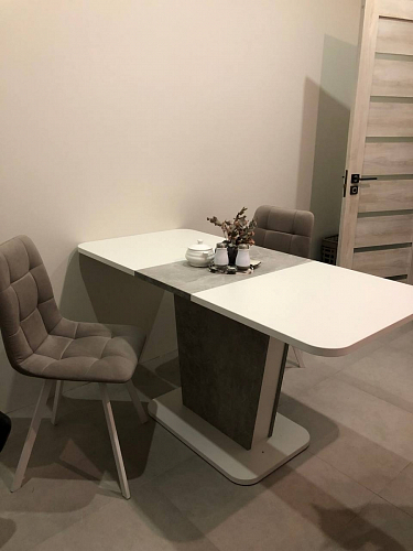 Стул на металлокаркасе Чилли бежевый / белый каркас фото покупателя 845