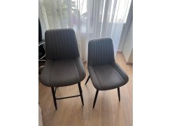 Стул на металлокаркасе Вейв светло-серый (hl 63) / 10К черный каркас фото покупателя 70