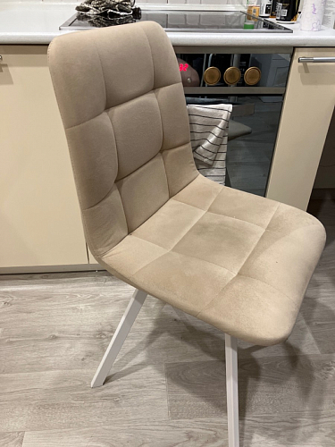 Стул на металлокаркасе Чилли бежевый / белый каркас фото покупателя 980