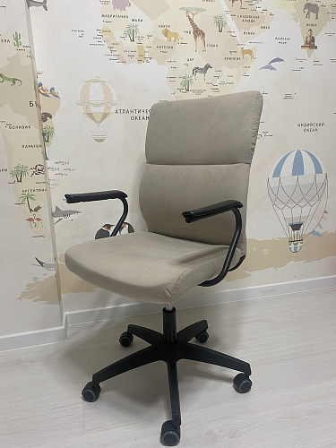 Компьютерное кресло Benefit/Бенефит флок бежевый 7 фото покупателя 12