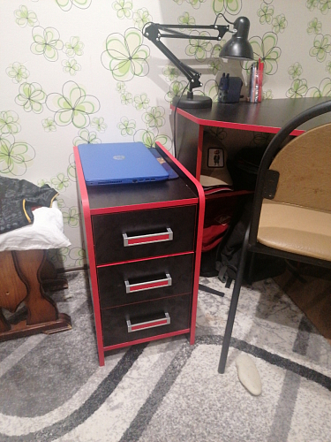 Тумба Ханна черная / красная  - Уцененный экземпляр фото покупателя 155