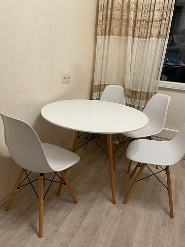 Стол Table 90 white / wood фото покупателя 13