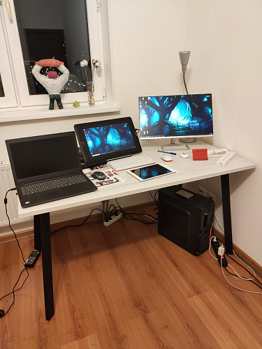 Стол Тринити Лофт 120 32 мм дуб галифакс табако / черный матовый фото покупателя 699