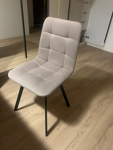 Стул на металлокаркасе Чилли синяя ткань / белый фото покупателя 496