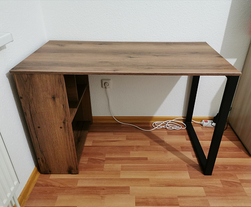 Письменный стол Битти Лофт 116х60х75 дуб вотан / черный матовый фото покупателя 67