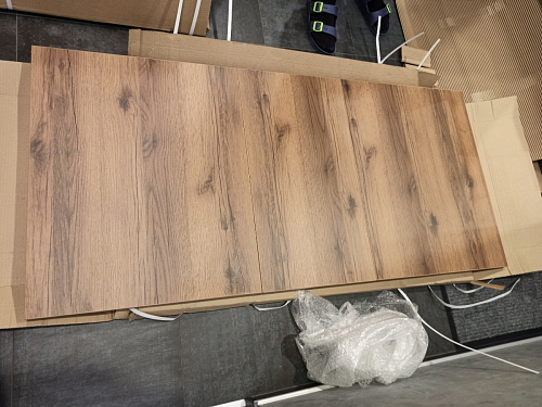 Стол раскладной Колон Лофт 120 32 мм дуб галифакс табако / черный матовый фото покупателя 29