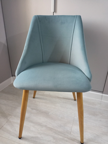 Стул на металлокаркасе Morgan light blue / black фото покупателя 14