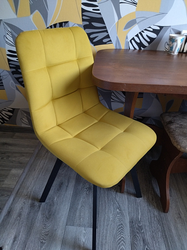 Стул на металлокаркасе Чилли синяя ткань / белый фото покупателя 1441