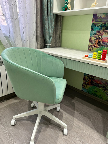 Компьютерное кресло Тибо confetti chocolate / белый фото покупателя 89