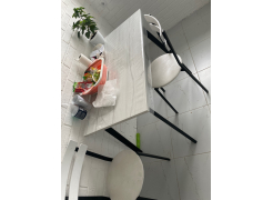 Стол Тринити Лофт 120 32 мм бетон / черный матовый фото покупателя 510