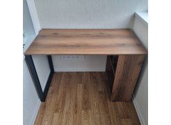 Письменный стол Битти Лофт 116х60х75 дуб вотан / черный матовый фото покупателя 44