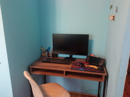 Письменный стол Леон Лофт бетон / черный матовый фото покупателя 67