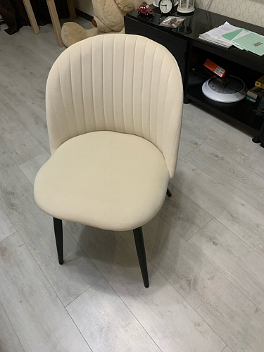 Стул на металлокаркасе Gabi 1 beige / black фото покупателя 907