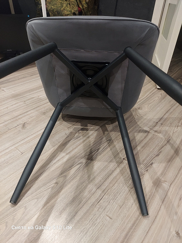 Стул на металлокаркасе Седа К коричневый velvet lux 100 / черный фото покупателя 277